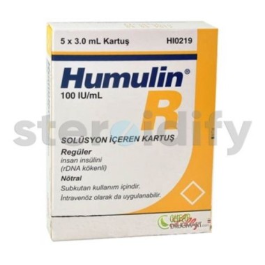 HUMULIN R 100IU CART Lilly